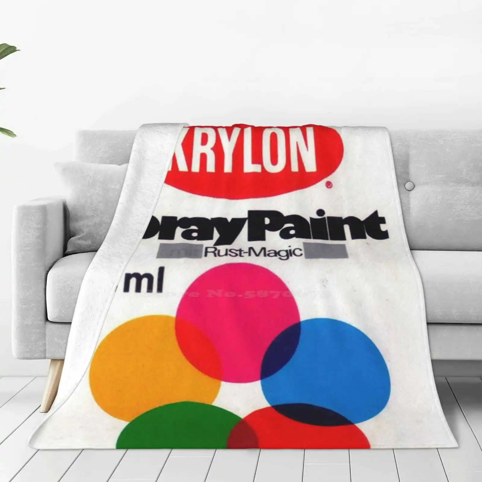 Krylon Vintage Low Price New Print Novelty Fashion Soft Warm Blanket Old Skool Krylon Graffiti Spray Paint Breakdancing Hip Hop