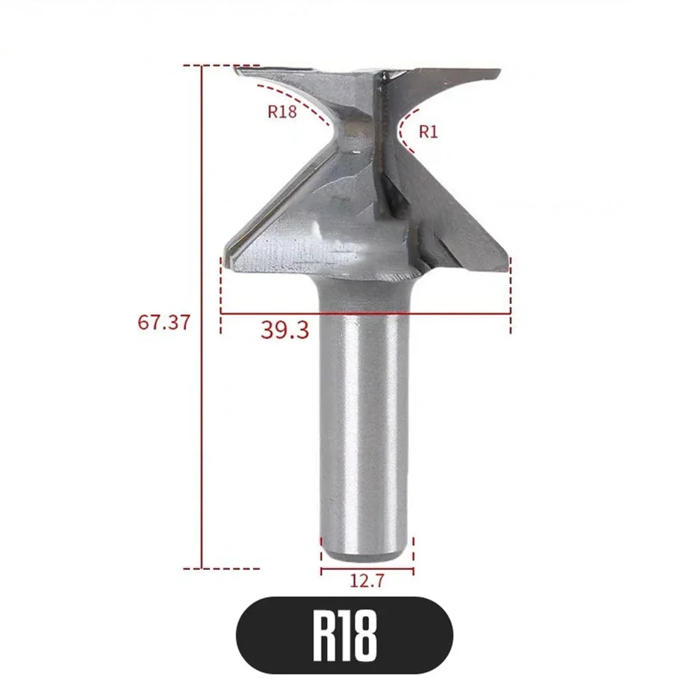 R18/R30 1/2-calowy frez do obróbki drewna z chwytem Akcesoria domowe ze stopu aluminium do profesjonalnych zastosowań do obróbki drewna