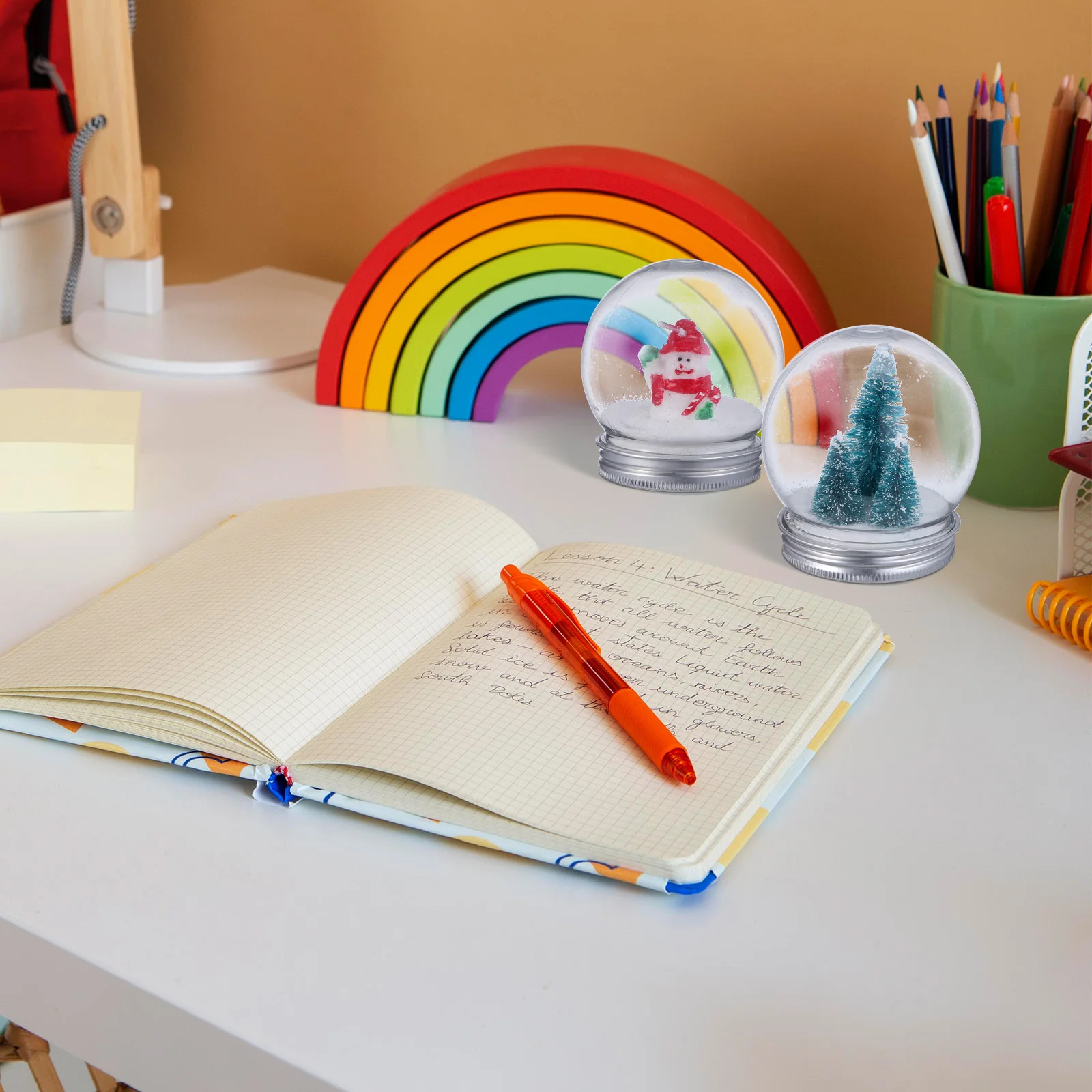 

DIY Snow Globe Set 10pcs Round Water Globes Empty Caps Crafting Kits Holiday Decor Festival Gifts Ball Shaped Craft Supplies