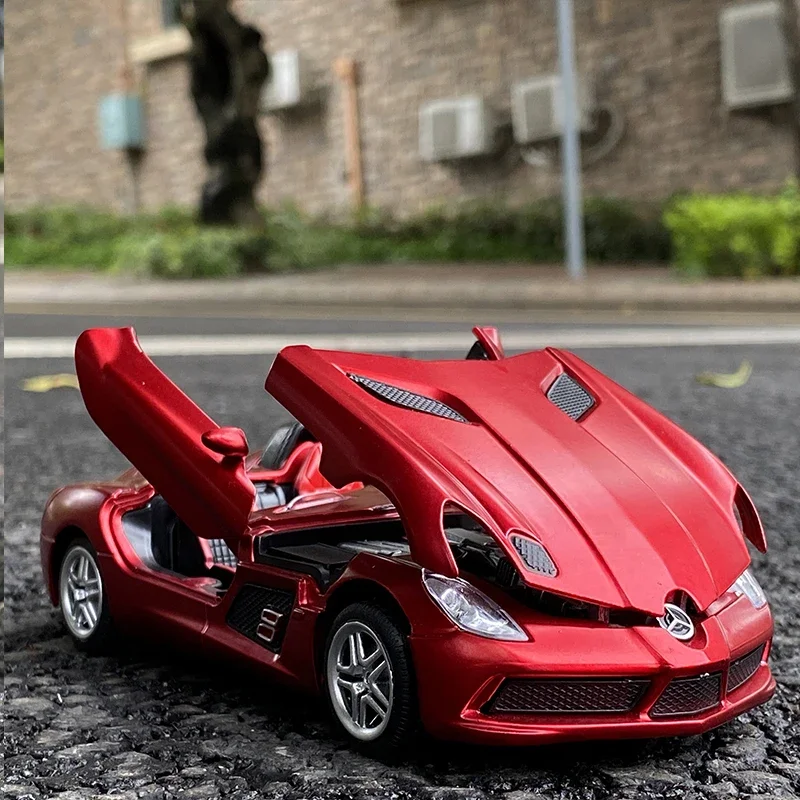 

1:32 Benzs SLR Roadster Convertible, модель спортивного автомобиля из сплава, литая под давлением, металлическая игрушечная модель автомобиля, высокая коллекция моделирования, подарок для детей