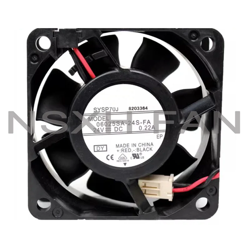 

06025SA-24S-FA 24V 0.22A 60x60x25mm 2-Wire Server Cooling Fan