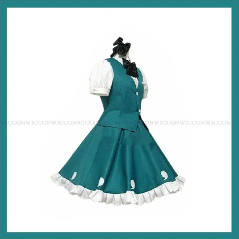 

qq681Anime Game Touhou Project Youmu Konpaku Cosplay Costume Cherry Blossom Wig Green JK Uniform Woman Kawaii Carnival Suit