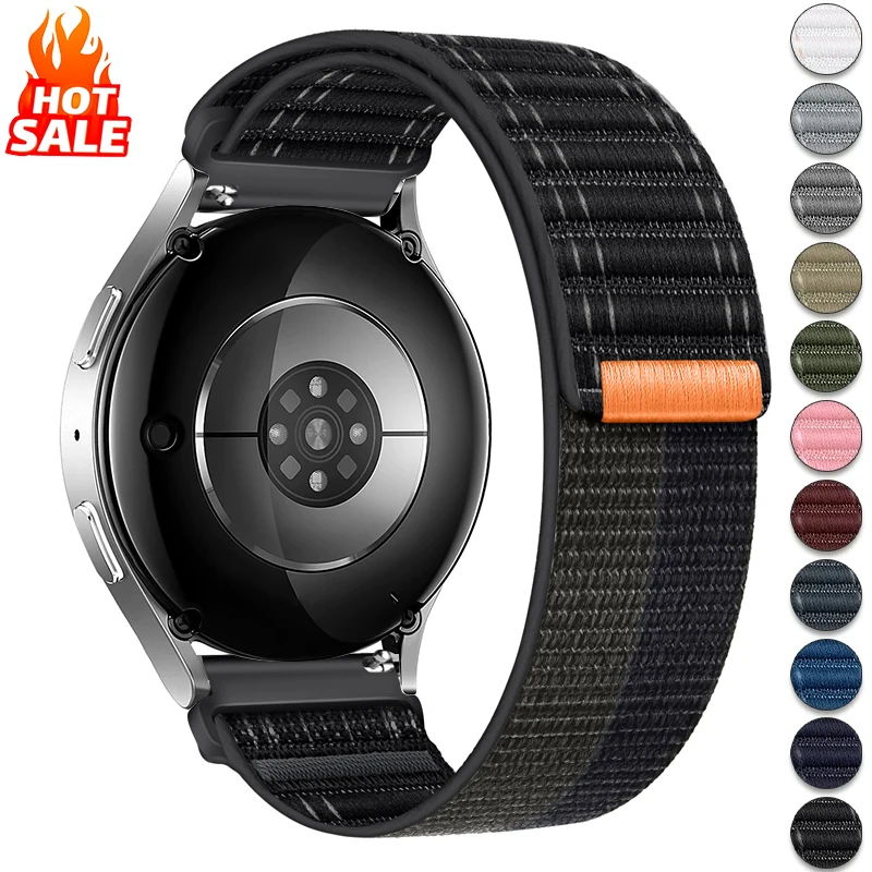 20mm 22mm Nylon Solo Loop Strap for Samsung Galaxy Watch 7 6 5 4 40mm 44mm Sport Band for Huawei Watch GT5 3/4Pro 46mm Bracelet