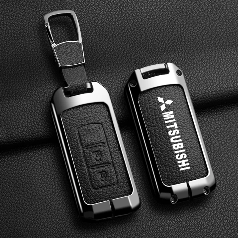 Capa completa da chave do carro de cabra, 2 botões chaves inteligentes, chaveiro para Mitsubishi Outlander 2015, Pajero Sport 2020, G Pajero Sport 3