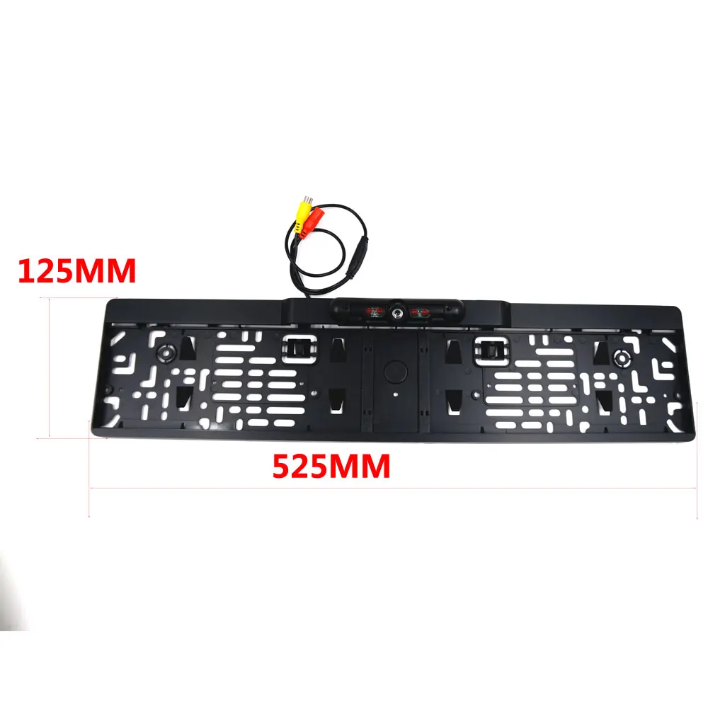 Parking CCD HD Rear View Camera EU License Plate Frame Waterproof Night Vision Car Reverse Backup