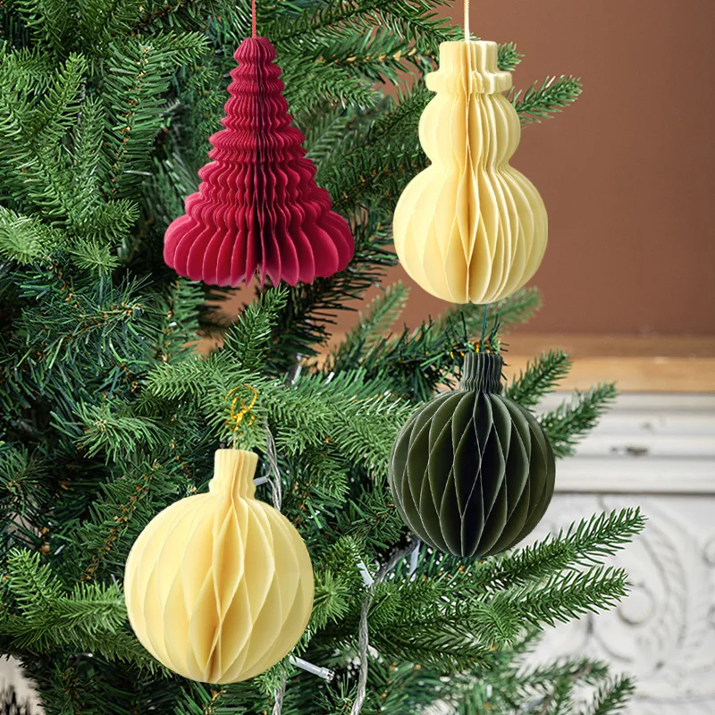 Weihnachts-Waben-Dekorationen Navidad Ornament Christbaumschmuck Neujahrs-Weihnachtsfeier Hängedekoration – Detail 4