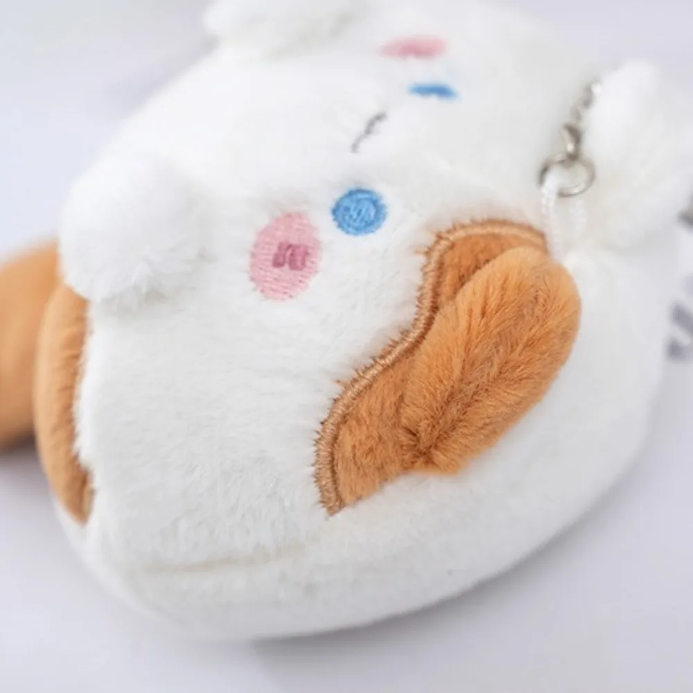 الكرتون صرير طويل الذيل القط أفخم المفاتيح Kawaii لطيف محشوة القط مفتاح سلسلة لينة أفخم دمية حقيبة الحلي لحقيبة الفتاة