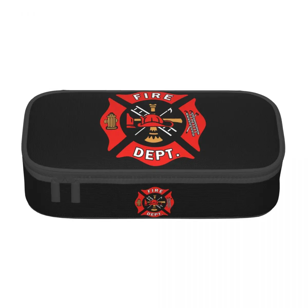 Fireman Fire Rescue Pencil Cases for Boy Girl Big Capacity Firefighter Pen Bag Box Stationery