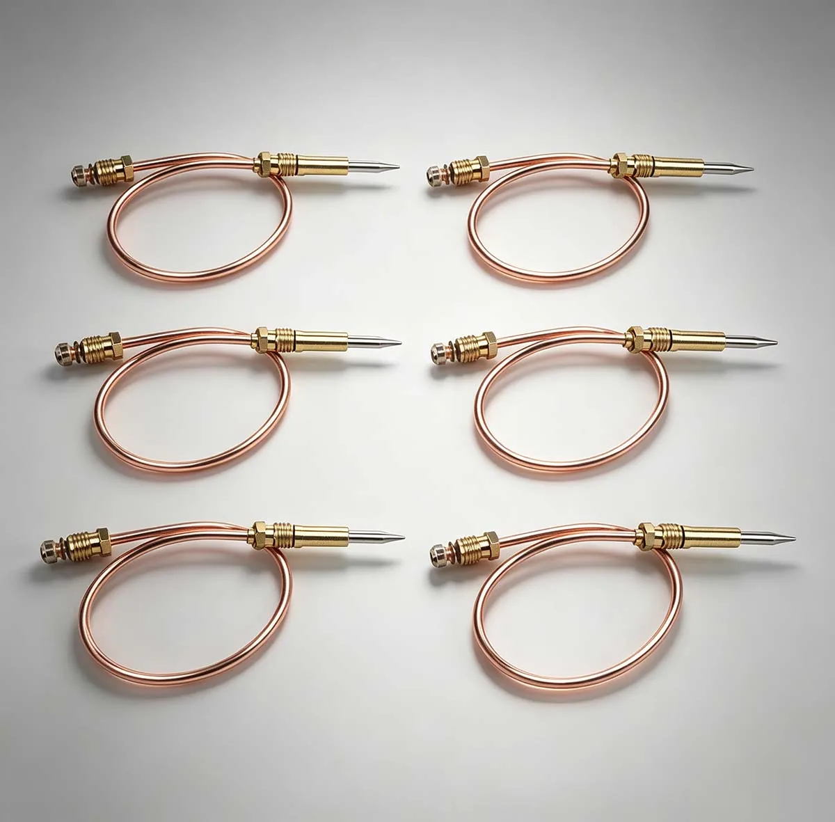 6Pcs Safety Pilot Flame Sensor Copper Tube Flame Failure Thermocouple Replacement Water Heater Gas Fireplace Cook Stove Furnace
