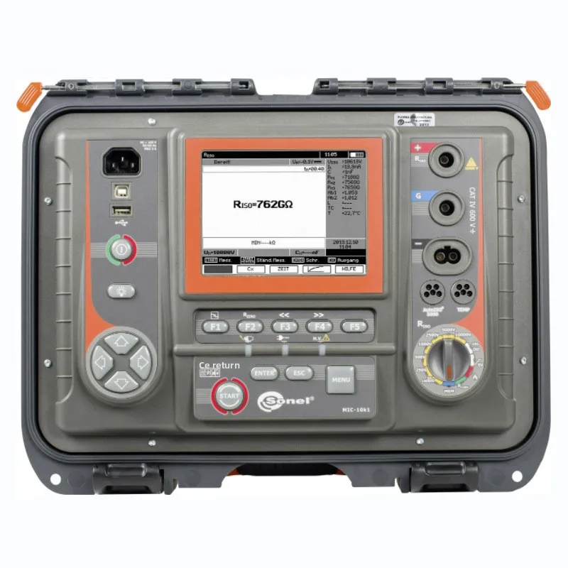 SONEL MIC-10K1 Insulation Resistance Tester LCD Display 2% Accuracy 50V-10000V Voltage Range for Cables Motors Capacitors Made