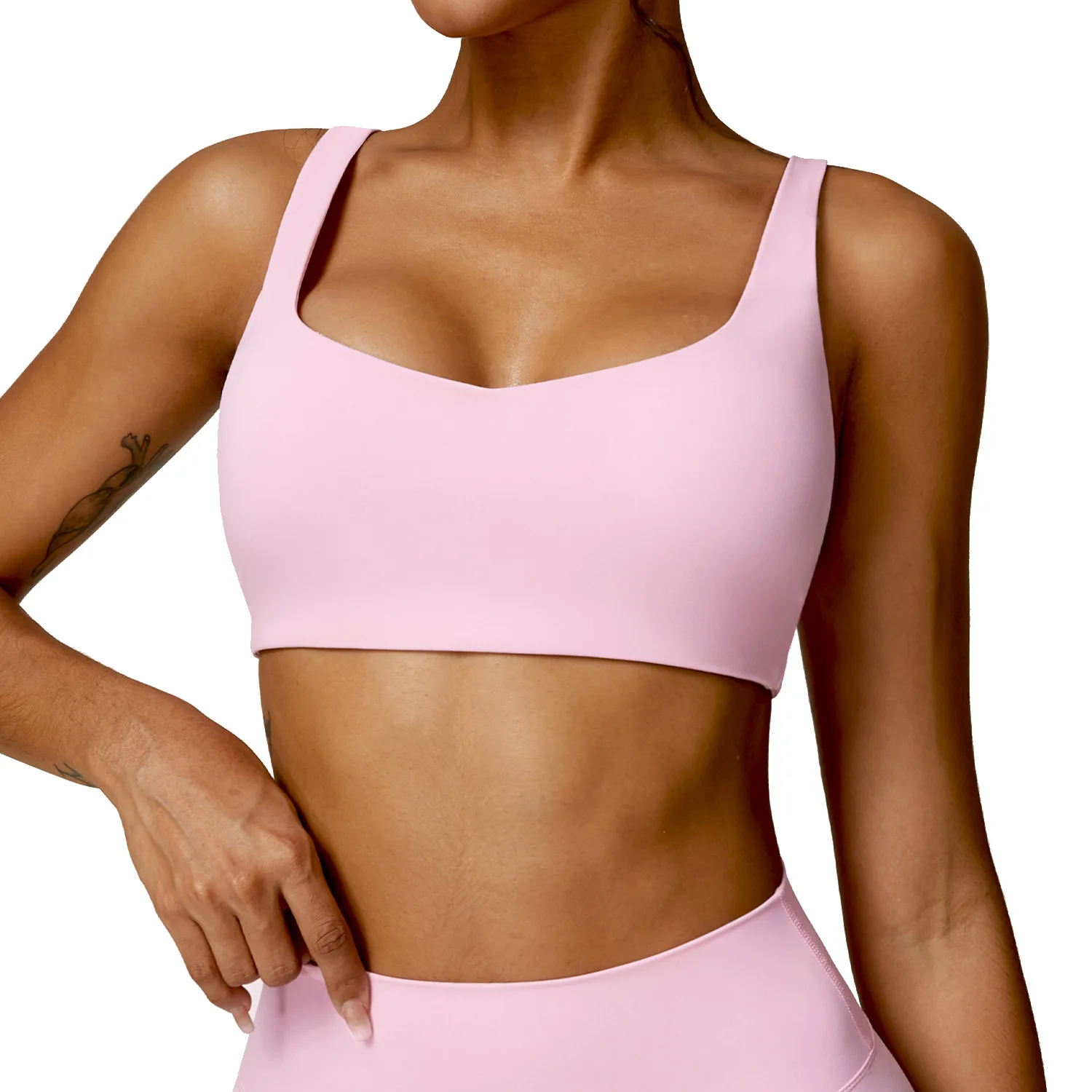 Summer Sports Bra Women Fitness Bra Halter Sport Underwear Naked Feel Sexy Yoga Gym Push Up Workout Bra Padded Bralette Bathsuit