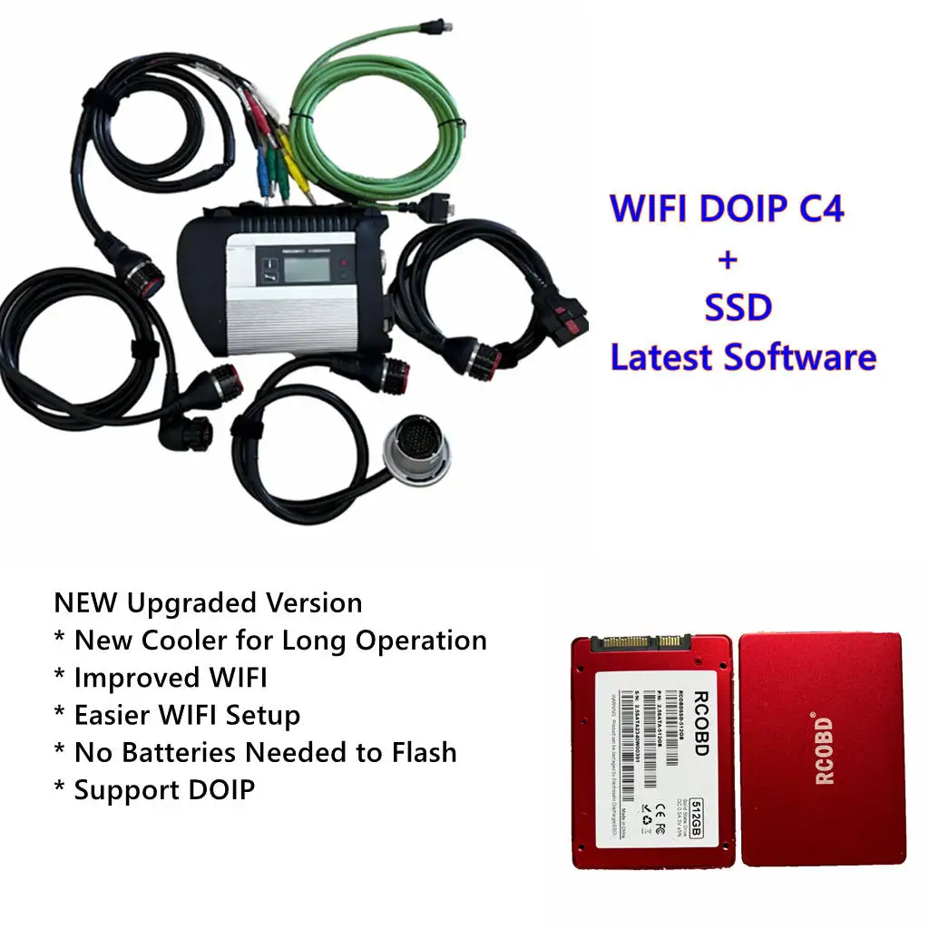 MB Star Diagnostic Tool SD CONNECT C4 and Star SSD Software 12/2024v Newest Version X/ DAS/ Vediamo