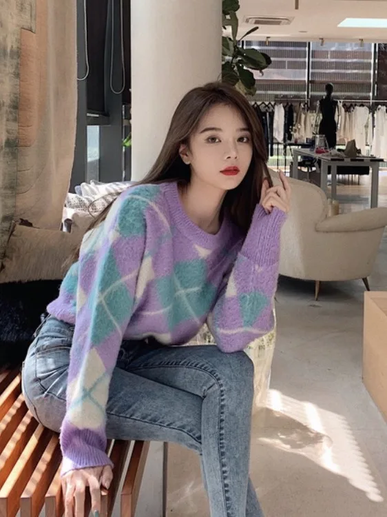 

Женский вязаный свитер Thiened, внутренняя одежда, осень-зима, новый Sle в стиле ретро, мягкая нежная верхняя одежда высокого класса, повседневная одежда для поездок на работу