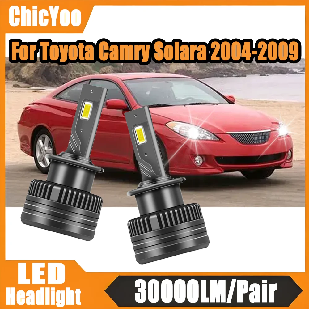

2PCS Canbus No error LED Headlight Bulbs 30000LM High Power 6000K White HID Xenon Lights 12V For Toyota Camry Solara 2004-2009