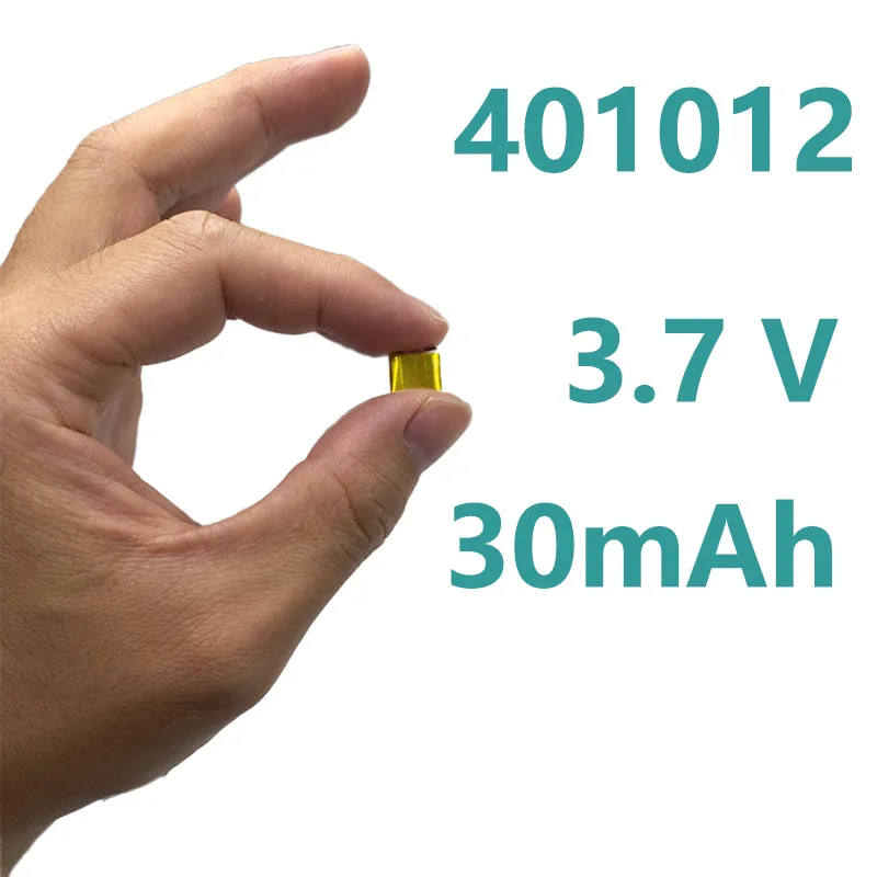 401012  Battery 3.7V 30mAh 401012 Bluetooth Earphones Lithium Polymer Rechargeable Battery 401012 Bluetooth earphone battery