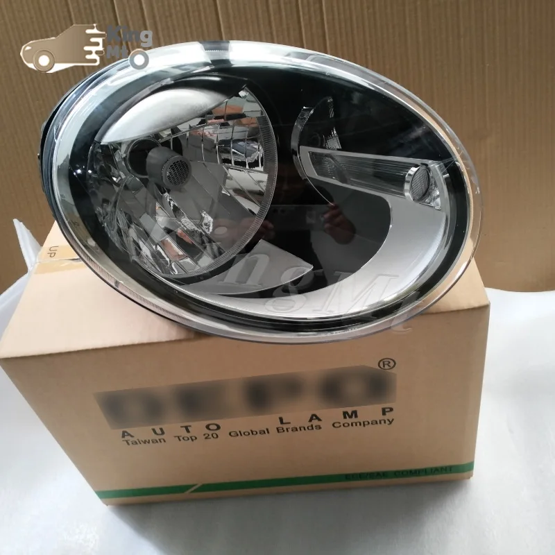 For VW Volkswagen Beetle Headlight Assembly OEM Style Front Headlamp Bulb Socket Plug & Play Replacement