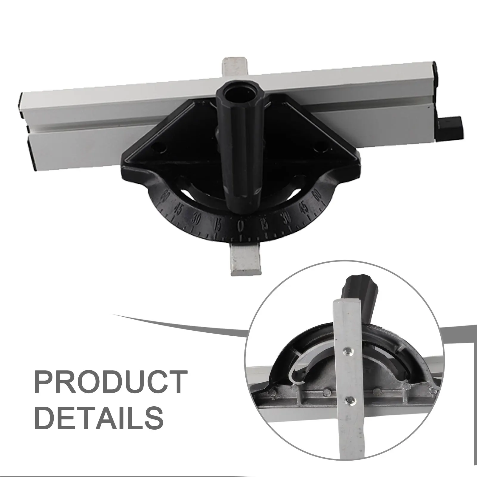 Miter Gauge And Aluminum Miter Fence Both Sides 60 Angle Adjustable Repetitive Cut Flip Stop And Tenon Gauge For Table Saw Tool