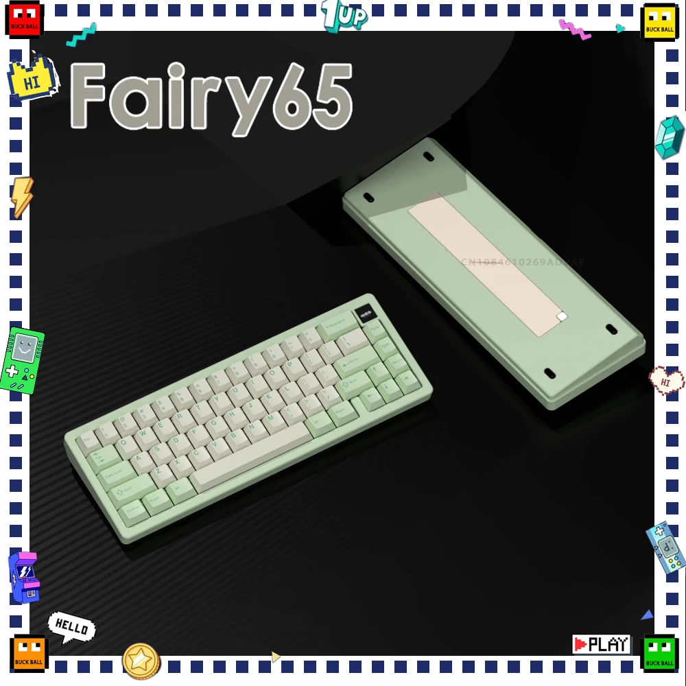 Teclado mecánico Fairy65, teclado inalámbrico Bluetooth de doble modo, Kit de teclado para juegos de aleación de aluminio personalizado, accesorio para PC