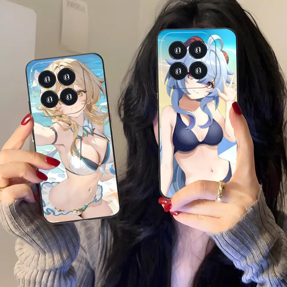 جراب هاتف محمول Genshin Impact Ecchi لهاتف Xiaomi 15 14 13 12 Mi 11 T Ultra Lite Pro S X 5G طباعة ملونة واقية جميلة