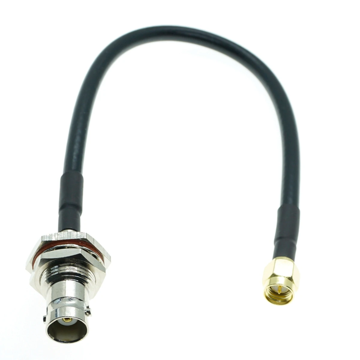 RG58 SMA MALE to BNC female Jack bulkhead Nut Jumper RF Coaxial Extension 50 Ohm Cable