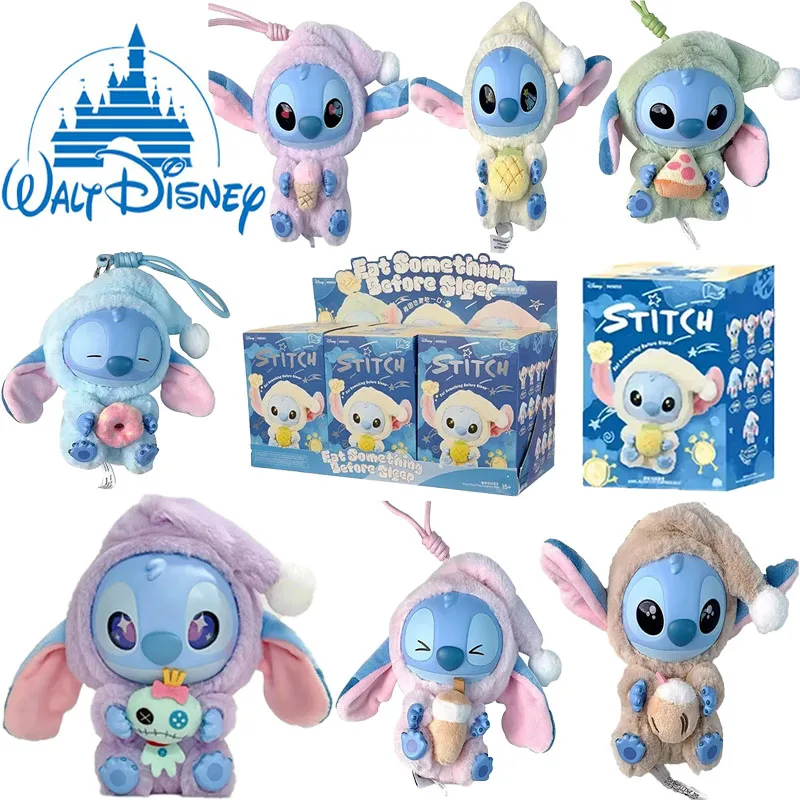

2025 Disney Stitches Blind Box Pack Bedtime Snack Series vinyl pendant Cute Doll Mystery Box plush doll surprise gift
