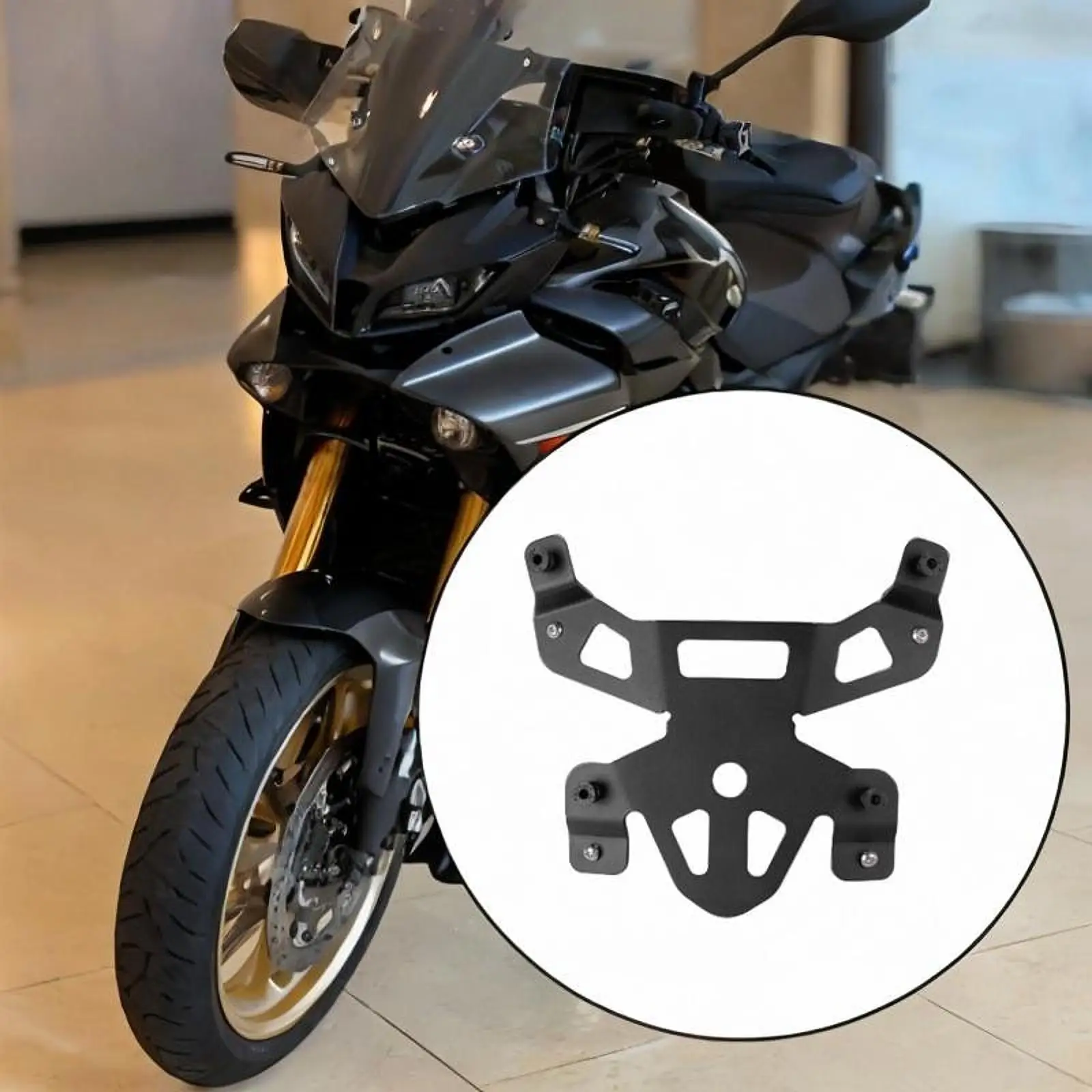 

Adjustable Windscreen Extended Bracket Aluminum Holder Motorcycle Wind Deflector Replacement for Yamaha TRACER 9 GT