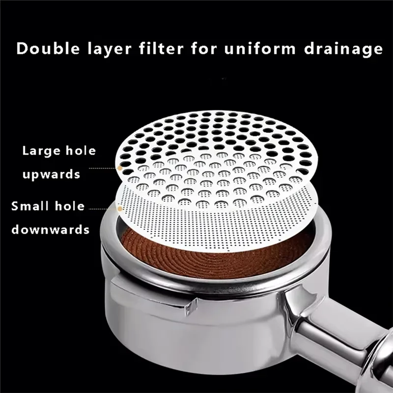 ABUL-Coffee Puck Screen 304 Stainless Steel Double Layer Fine Filter Screen For Portafilter Coffee Maker