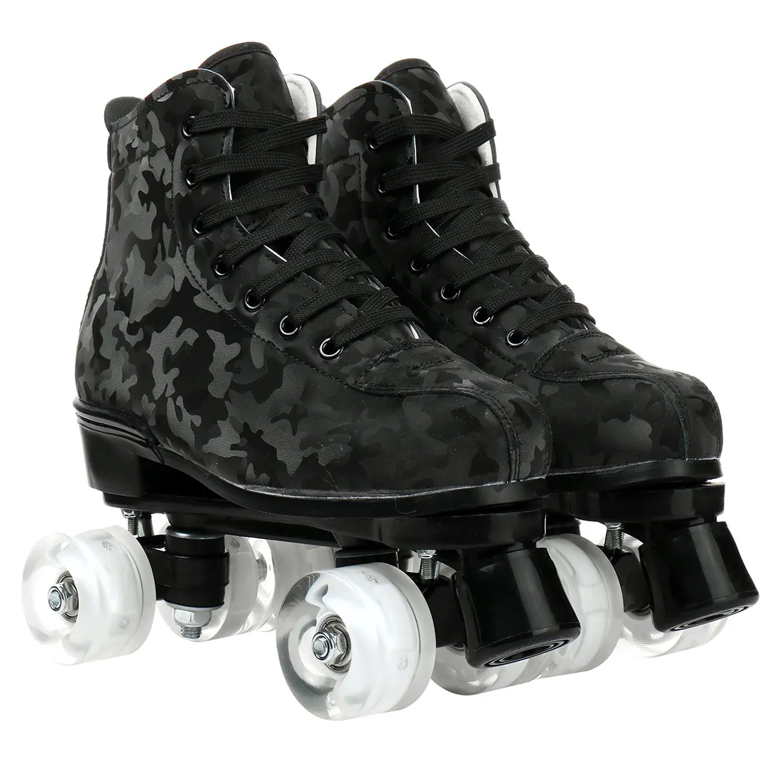 Double-Row Roller Skates Beginner Women Men Outdoor Skating 4 Wheels Skate Shoes Size 37 38 39 40 41-45 Flashing Quad Sneakers
