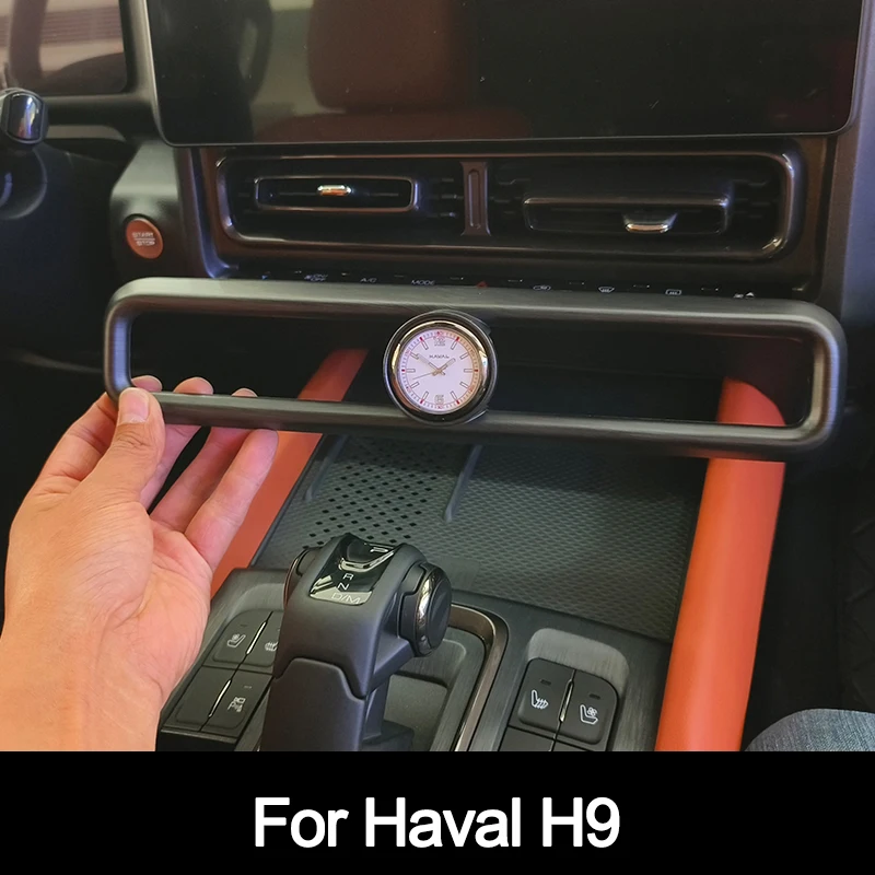 For GWM Haval H9 2nd 2024 2025 Car Clock Central Control Air conditioning outlet cover Quartz watch Interior Decor Accessories
