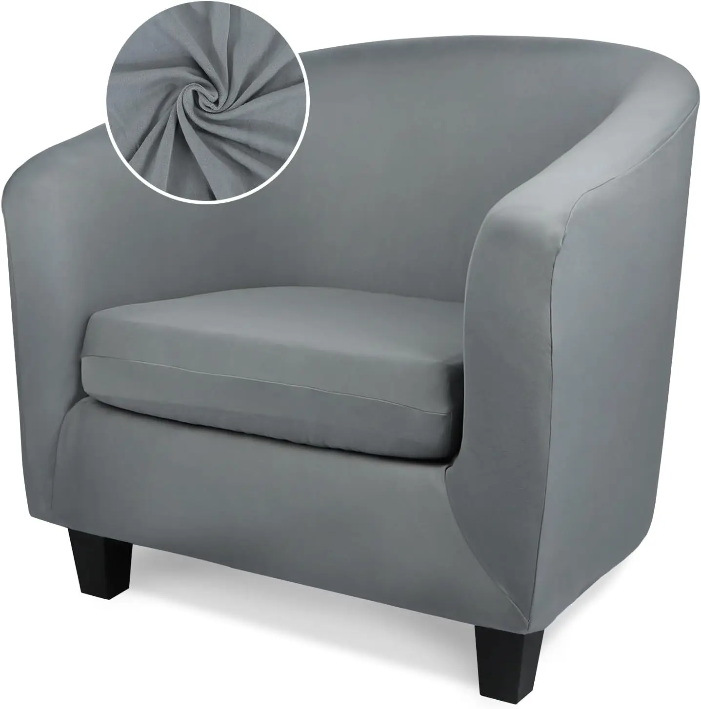 

Arm Chair Slipcover, 2 Piece Armchair Cover With Chair Cushion Cover, Soft Stretch Club Tub Barrel Chair Slipcover Furniture