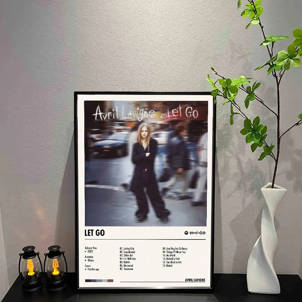 A-Avril L-Lavigne Poster Music Album Canvas Print Wall Art Room Decor Wall Art Print Home Decor 50X70 Room