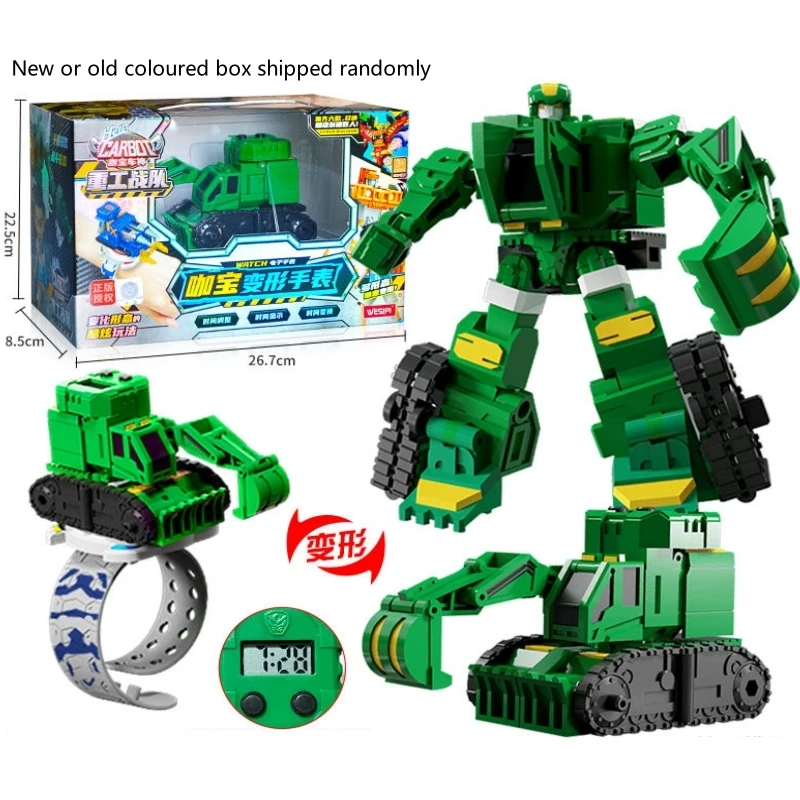 2024 CARBOT Korean Cartoon Animation Deformation Car Robot Watch Engineering Vehicle Fit Transformation Action Figure Kids Toy