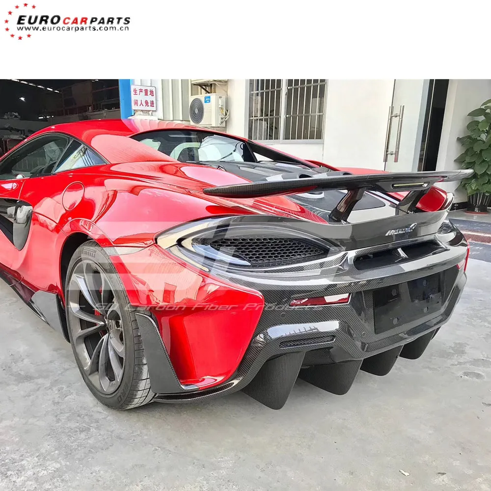 Aksesori Olahraga Eksterior Gerbang Ekor Sayap Boot Tutup Bagasi Belakang Mobil Belakang GT Spoiler Besar Peningkatan 600LT untuk Mclaren 540C 570S 570GT