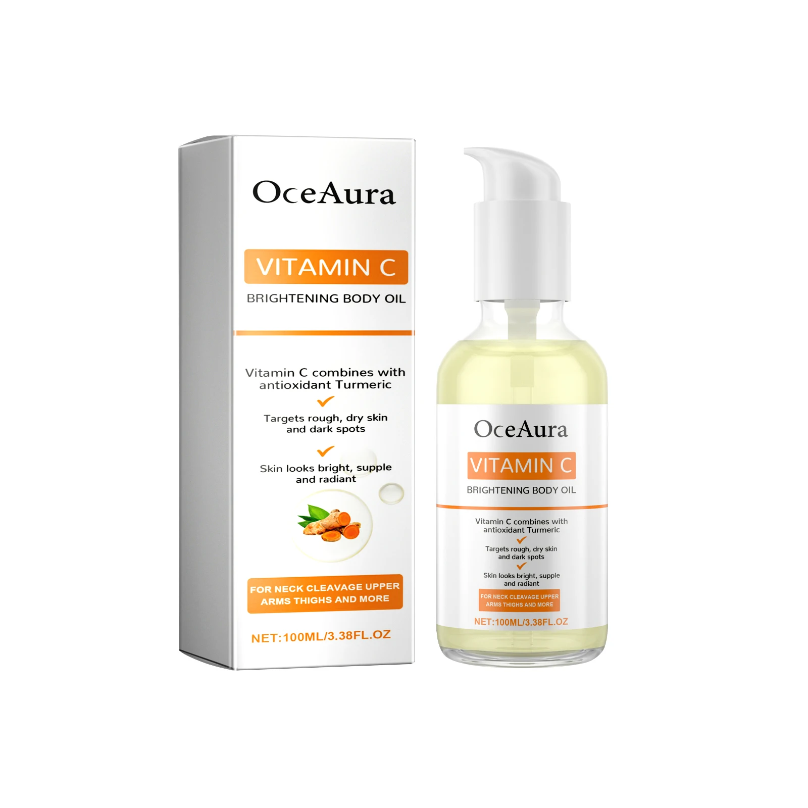 

OceAura Vitamin C Brightening Body Oil Hydrating Repair Chicken Skin Brightening Body Care Oil 1pcs