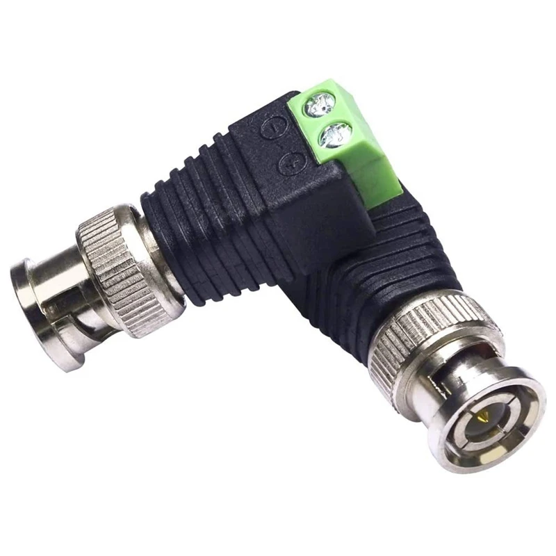 Imagem -05 - Bnc Balun Conector e Câmera Terminal Adaptador Masculino Vigilância Cctv Câmeras de Vídeo Coaxial Cat5 Cat6 20 Pack