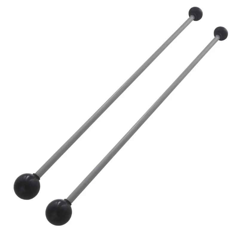 1 Pair Rubber Black Keyboard Double Head Marimba Mallet Chanting Bowl Sound Stick Xylophone Mallets Percussion Drumstick