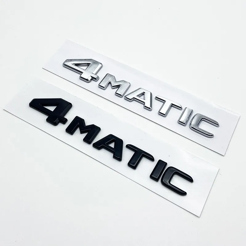 For Mercedes Benz A B C E G S ML SL CL GLA CLA Class AMG 4MATIC 4 MATIC Trunk Chrome Matte Black Letters Emblem Badge sticker