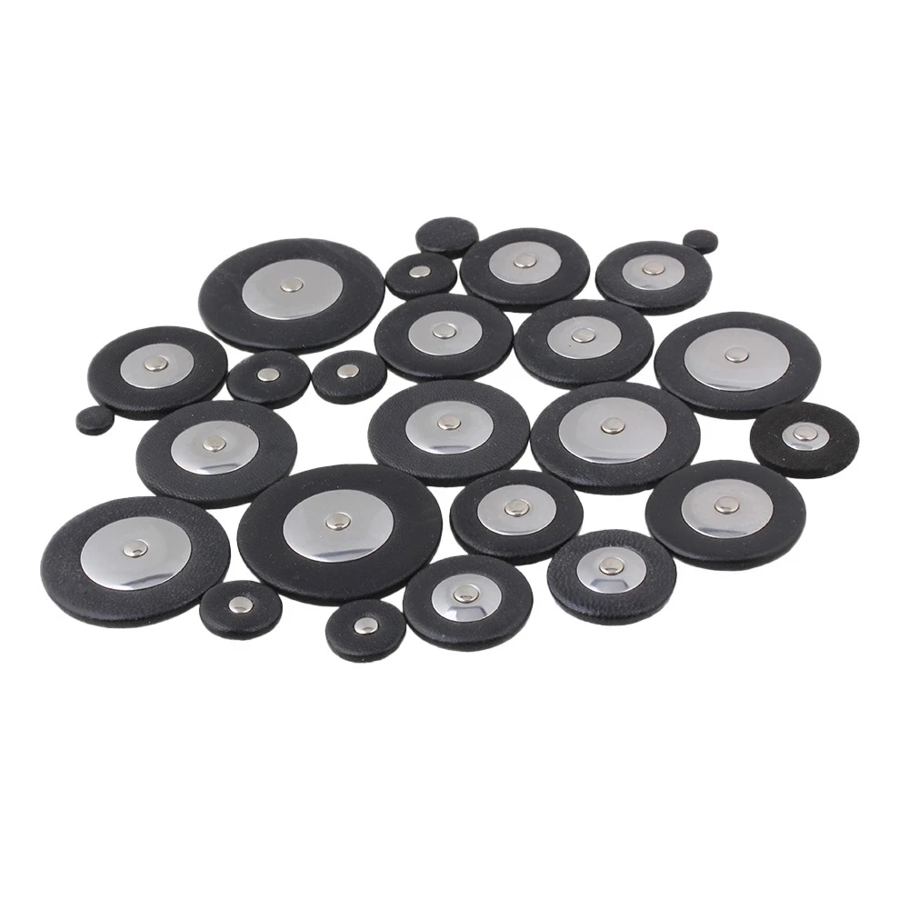 ABME New 25 Pieces Alto Sax Leather Pads Set Saxophone Woodwind Accessories Black