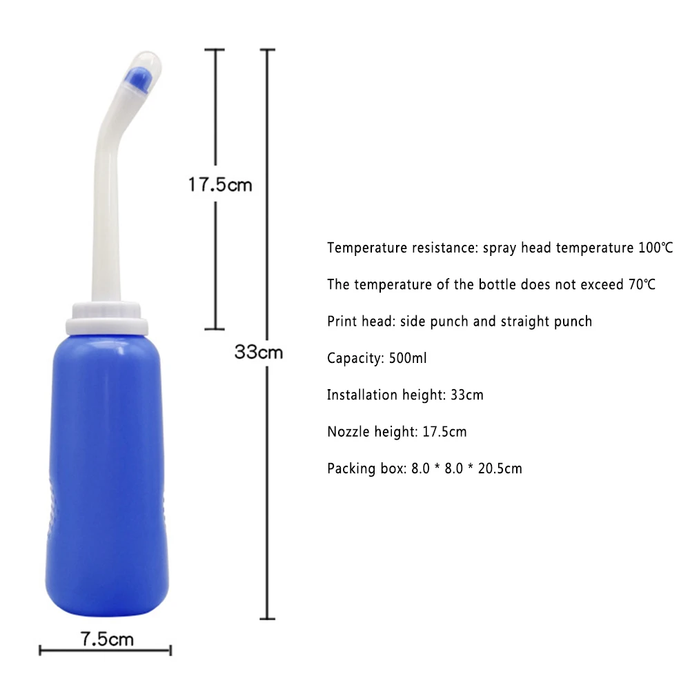 500ml Sprayer Personal Cleaner Handheld Toilet Bidet Portable Travel Spray Bottle Ass Washing Anal Cleaning Self Cleaning Tool