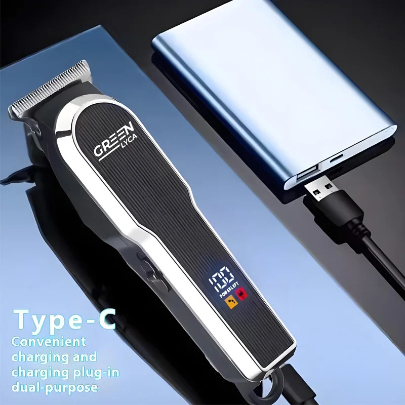GREENLYCA GL69625 Professional Hairdresser's Clipper with LED Display; Salon Hair Trimmer; Electric