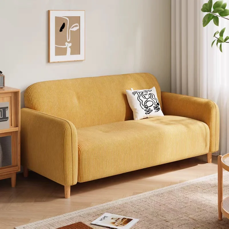 

#Two Seat Fabric Sofa With Corduroy Cover For Small Apartments Living Rooms Bedrooms Rental Houses