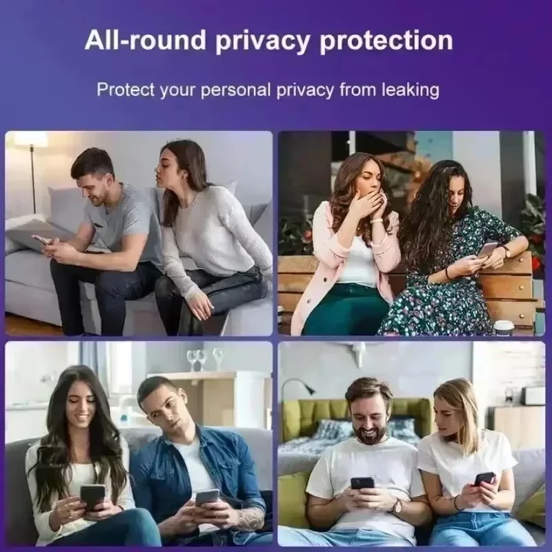 5 قطعة زجاج مقسى مضاد للنظر لهاتف آيفون 17 16 15 13 12 11 Pro Max 17Air XR XS MAX واقي شاشة الخصوصية