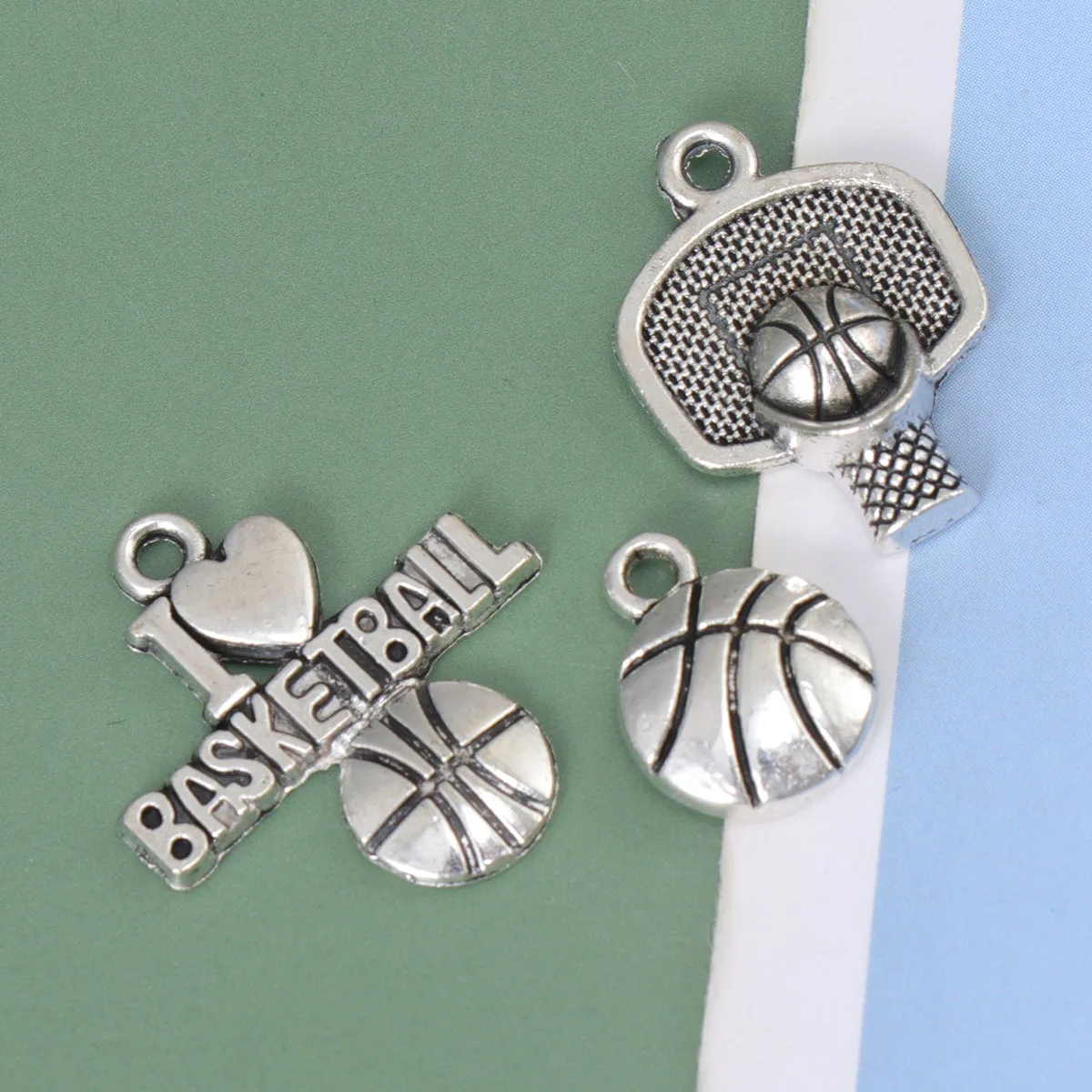 

6pcs Alloy Basketball Pendant Necklace For Men Women Boys Girls 3 Styles Ilovebasketball Hoop Sport Charms Durable Neck