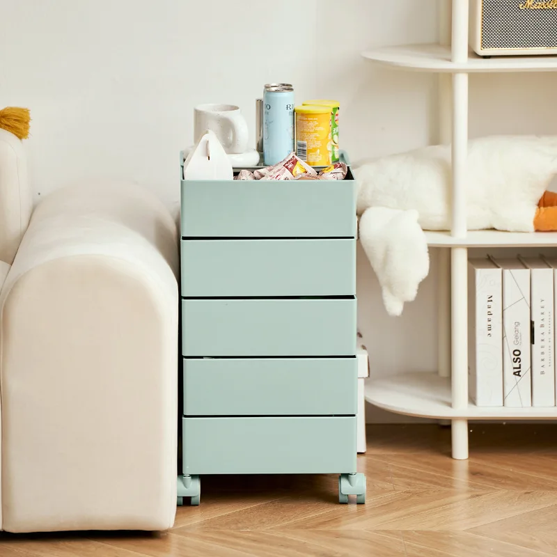 Rotatable, universal wheel rack, Nordic style trolley, makeup storage and finishing cabinet