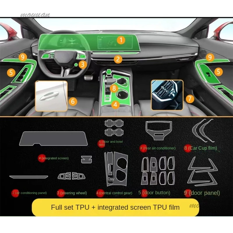 

For MG 7 2023 Navigation Screen Automotive Interior TPU Protective Film Cover Anti-Scratch