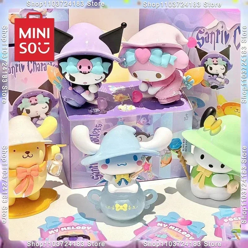 2024 New Arrival Miniso Sanrio Magic Story Series Kuromi Pacha Dog Cinnamoroll Big Eared Dog Figurka Model Lalka Prezenty Urodzinowe