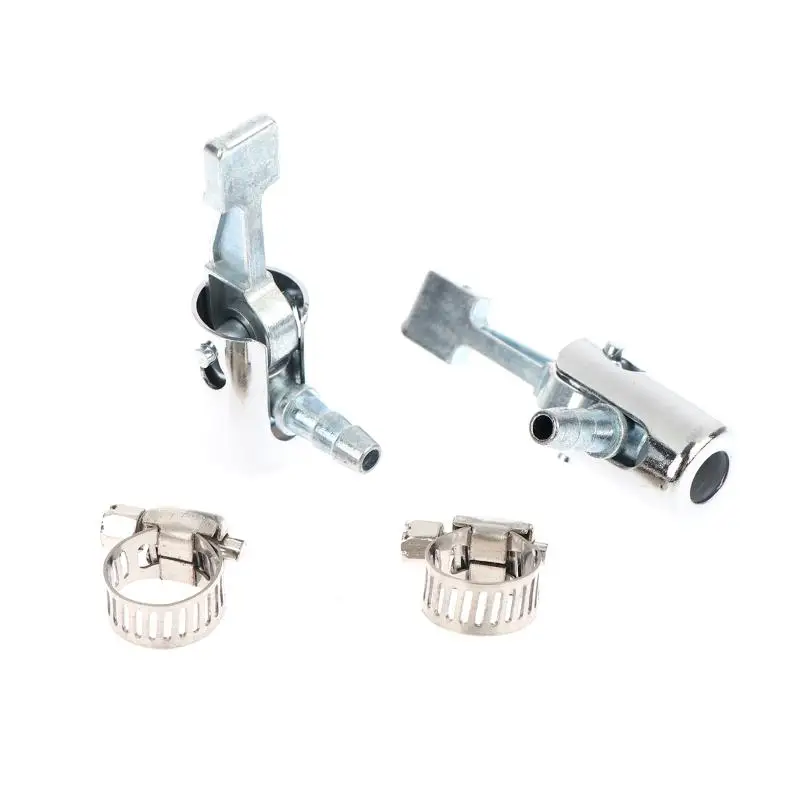 

2Pcs 1/4" Locking Air Valve Tire Inflator With Barb Connector Car Tire Air Chuck Inflator Pump Valve Car Inflatable Connectors