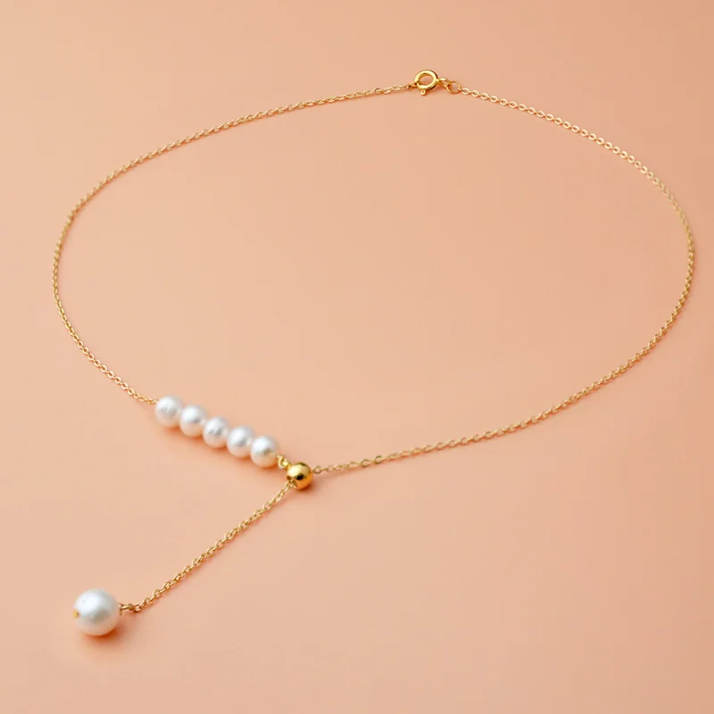 Smile natural freshwater pearl necklace pendant Designer necklace light luxury simple and versatile gift for women x100020