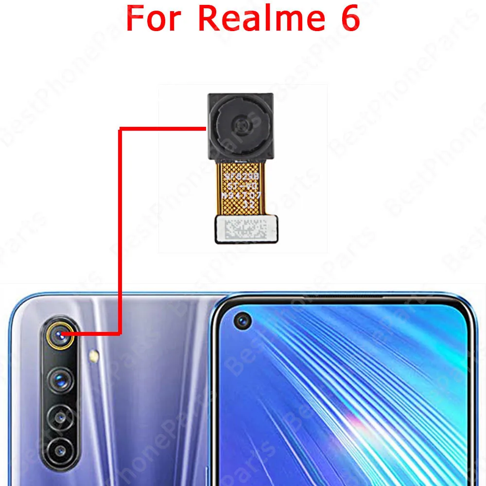 Front Rear Camera Module For Realme 6 Pro 6i 6Pro 6S Back View Selfie Big Camera Flex Cable Replacement Spare Parts