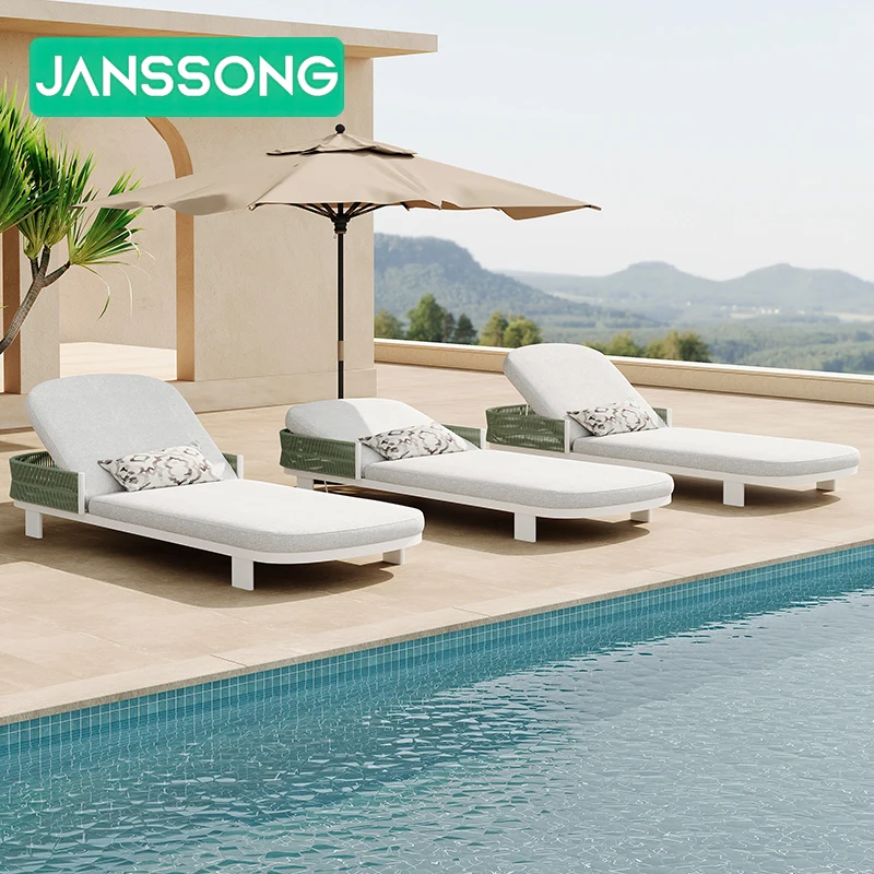 

Outdoor Sun Loungers Daybed Patio Furniture Metal Deckchair Beach Lounge Chair Lounge Bed Outdoor Furniture Aluminum Sunbed